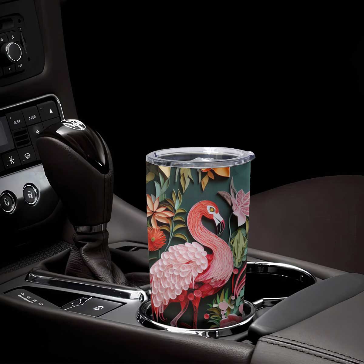 Flamingo Paper Quiling Tumbler Cup Personalized TS04 Print Your Wear