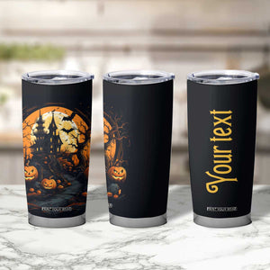 Autumn Halloween House Tumbler Cup Personalized TS04 Print Your Wear