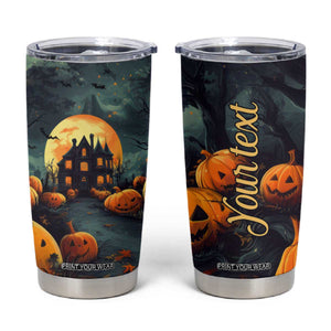 Halloween Pumpkin Tumbler Cup Personalized TS04 Multicolor Print Your Wear