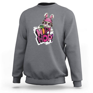 Easter Day Cool Hip Hop Bunny Sweatshirt TS09 Charcoal Printyourwear