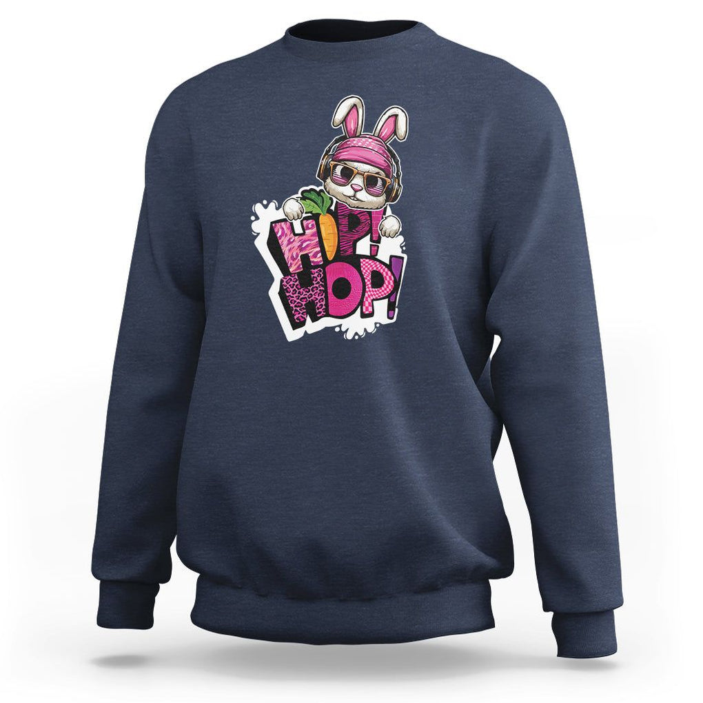 Easter Day Cool Hip Hop Bunny Sweatshirt TS09 Navy Printyourwear