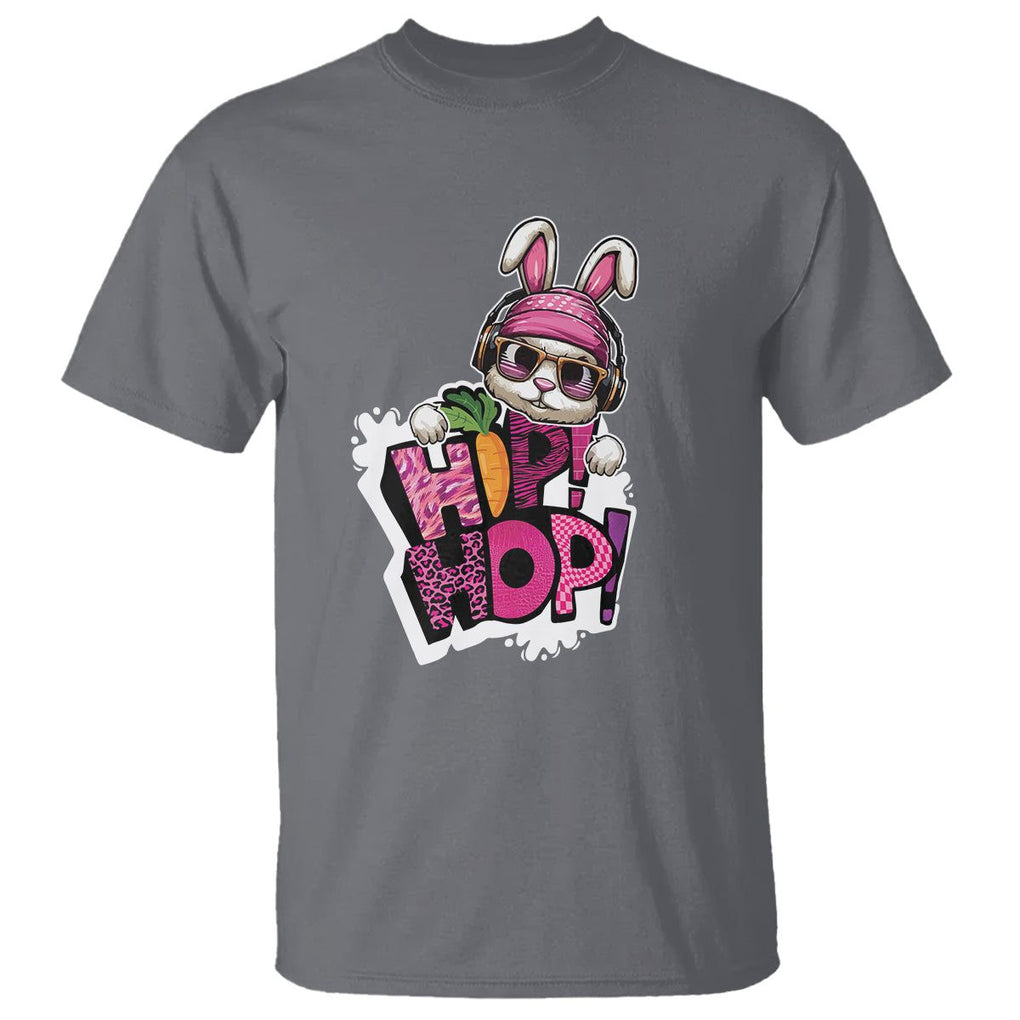 Easter Day Cool Hip Hop Bunny T Shirt TS09 Charcoal Printyourwear