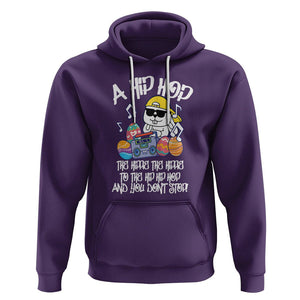 Easter Day Hoodie Cool Bunny The Hippie To The Hip Hop And You Don't Stop TS09 Purple Printyourwear