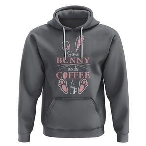 Easter Day Hoodie Funny Some Bunny Needs Coffee TS09 Charcoal Printyourwear