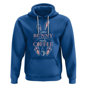 Easter Day Hoodie Funny Some Bunny Needs Coffee TS09 Royal Blue Printyourwear