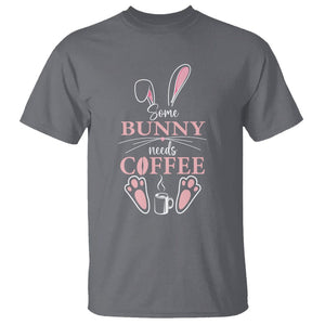 Easter Day T Shirt Funny Some Bunny Needs Coffee TS09 Charcoal Printyourwear