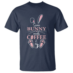 Easter Day T Shirt Funny Some Bunny Needs Coffee TS09 Navy Printyourwear