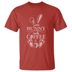 Easter Day T Shirt Funny Some Bunny Needs Coffee TS09 Red Printyourwear
