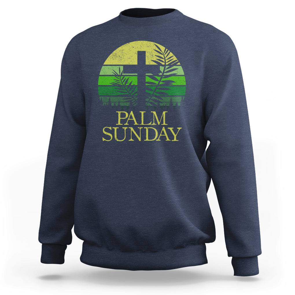 Palm Sunday Sweatshirt Christian Church Religion Holiday God Catholic TS09 Navy Printyourwear