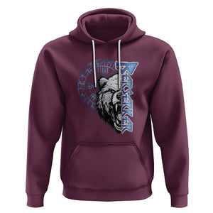 Viking Hoodie Berserk Bear Warrior Odin Norse Mythology TS09 Maroon Printyourwear