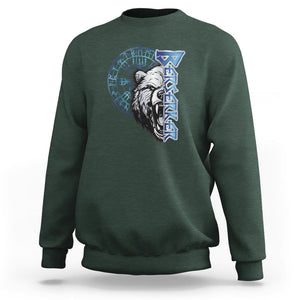 Viking Sweatshirt Berserk Bear Warrior Odin Norse Mythology TS09 Dark Forest Green Printyourwear