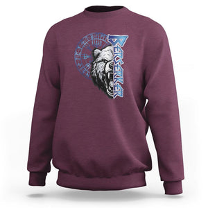 Viking Sweatshirt Berserk Bear Warrior Odin Norse Mythology TS09 Maroon Printyourwear