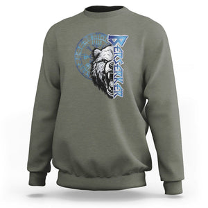 Viking Sweatshirt Berserk Bear Warrior Odin Norse Mythology TS09 Military Green Printyourwear