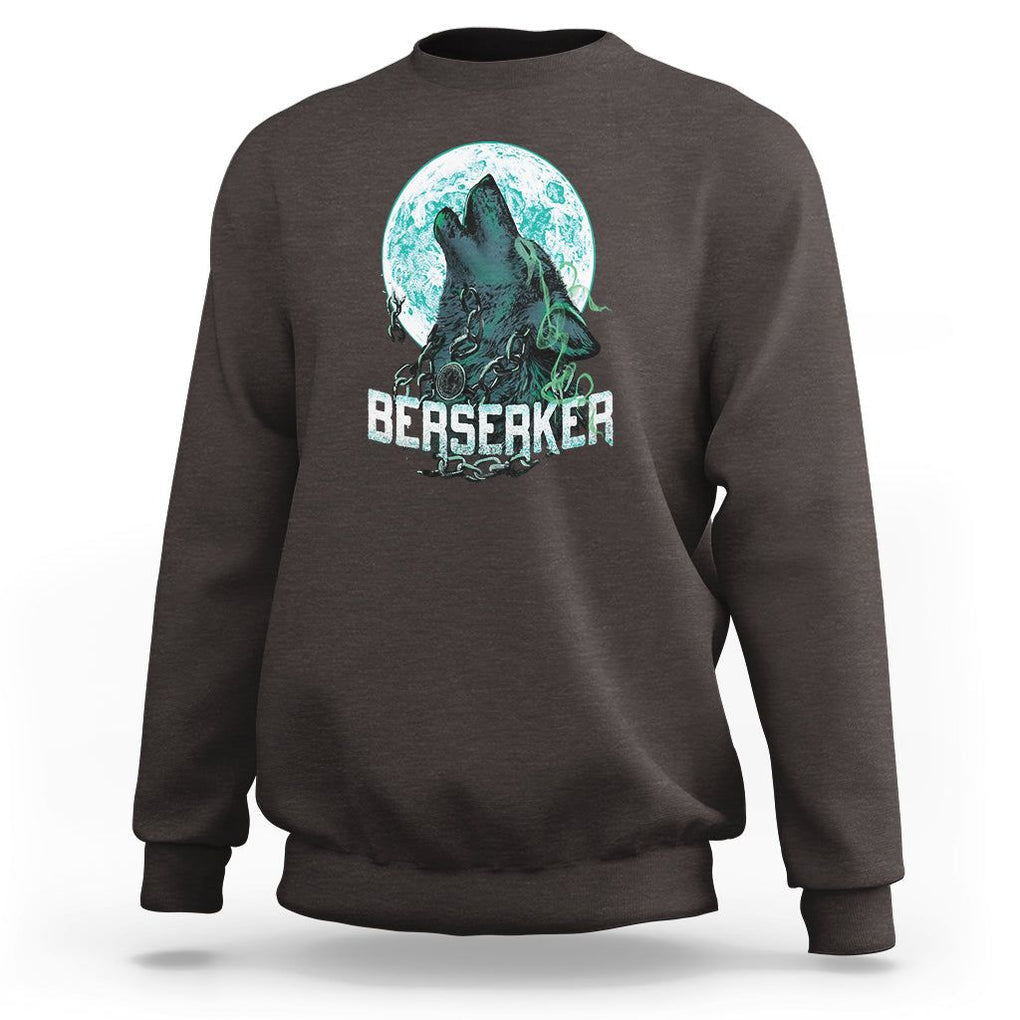 Viking Sweatshirt Berserk Wolf Warrior Odin Norse Mythology TS09 Dark Chocolate Printyourwear