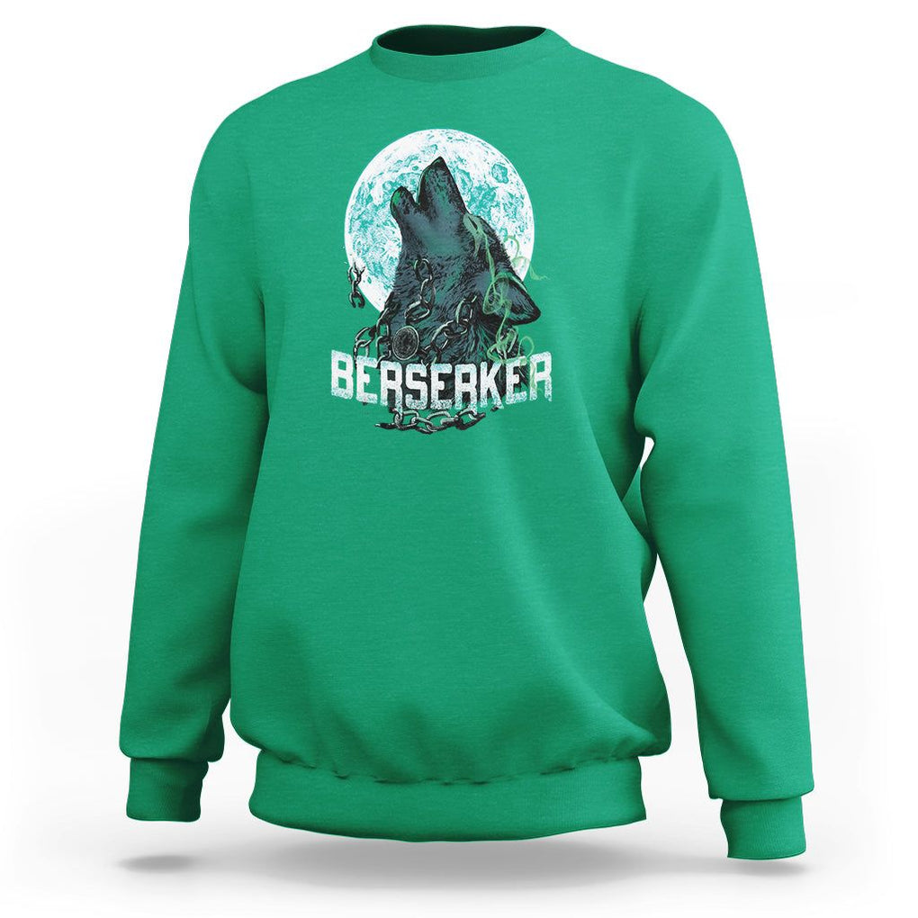 Viking Sweatshirt Berserk Wolf Warrior Odin Norse Mythology TS09 Irish Green Printyourwear