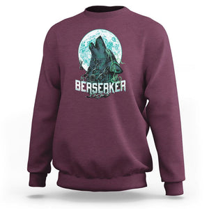 Viking Sweatshirt Berserk Wolf Warrior Odin Norse Mythology TS09 Maroon Printyourwear