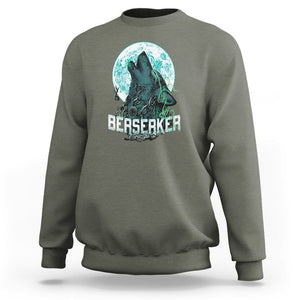 Viking Sweatshirt Berserk Wolf Warrior Odin Norse Mythology TS09 Military Green Printyourwear