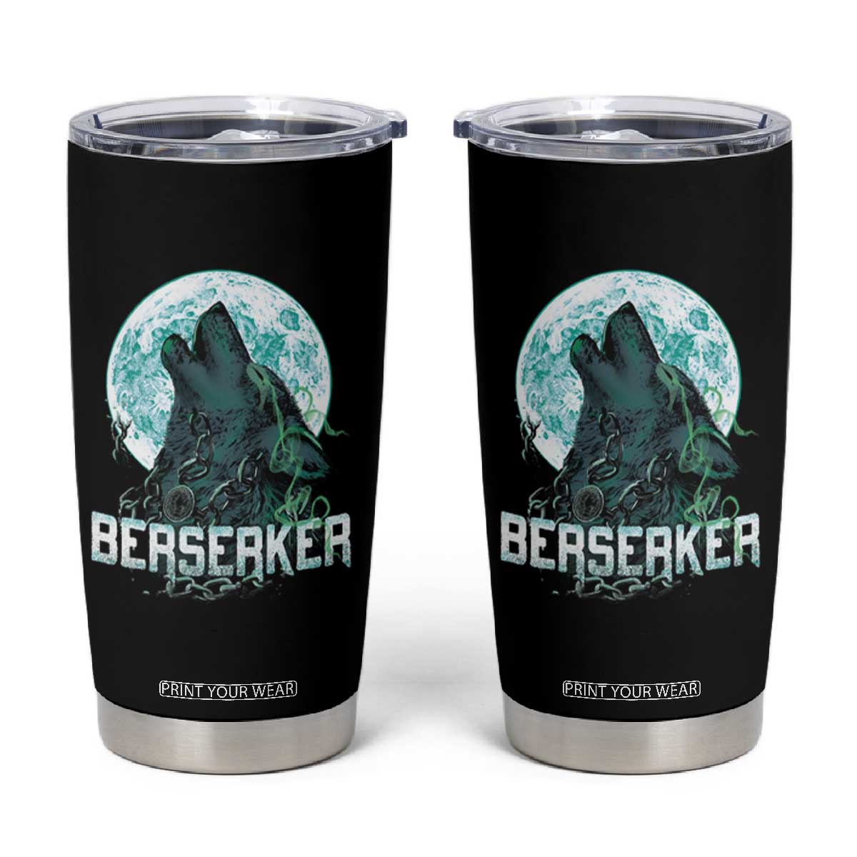 Viking Tumbler Cup Berserk Wolf Warrior Odin Norse Mythology TS09 Black Print Your Wear