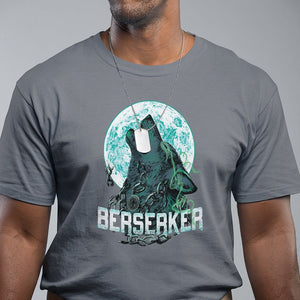 Viking T Shirt Berserk Wolf Warrior Odin Norse Mythology TS09 Charcoal Printyourwear