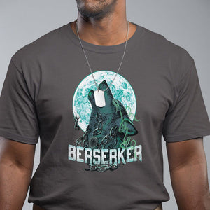 Viking T Shirt Berserk Wolf Warrior Odin Norse Mythology TS09 Dark Chocolate Printyourwear