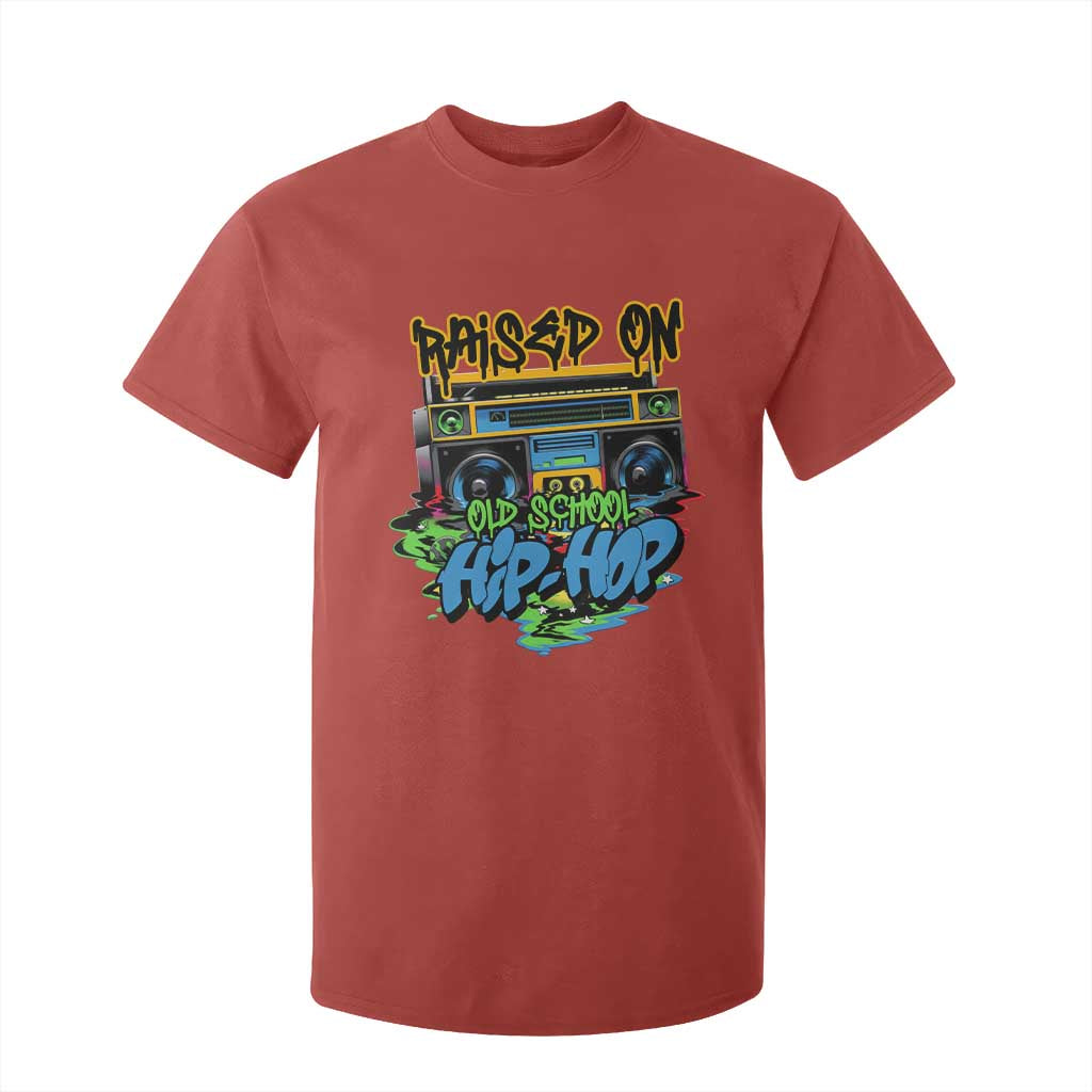 Raised On Old School Hiphop T Shirt For Kid TS09 Red Print Your Wear