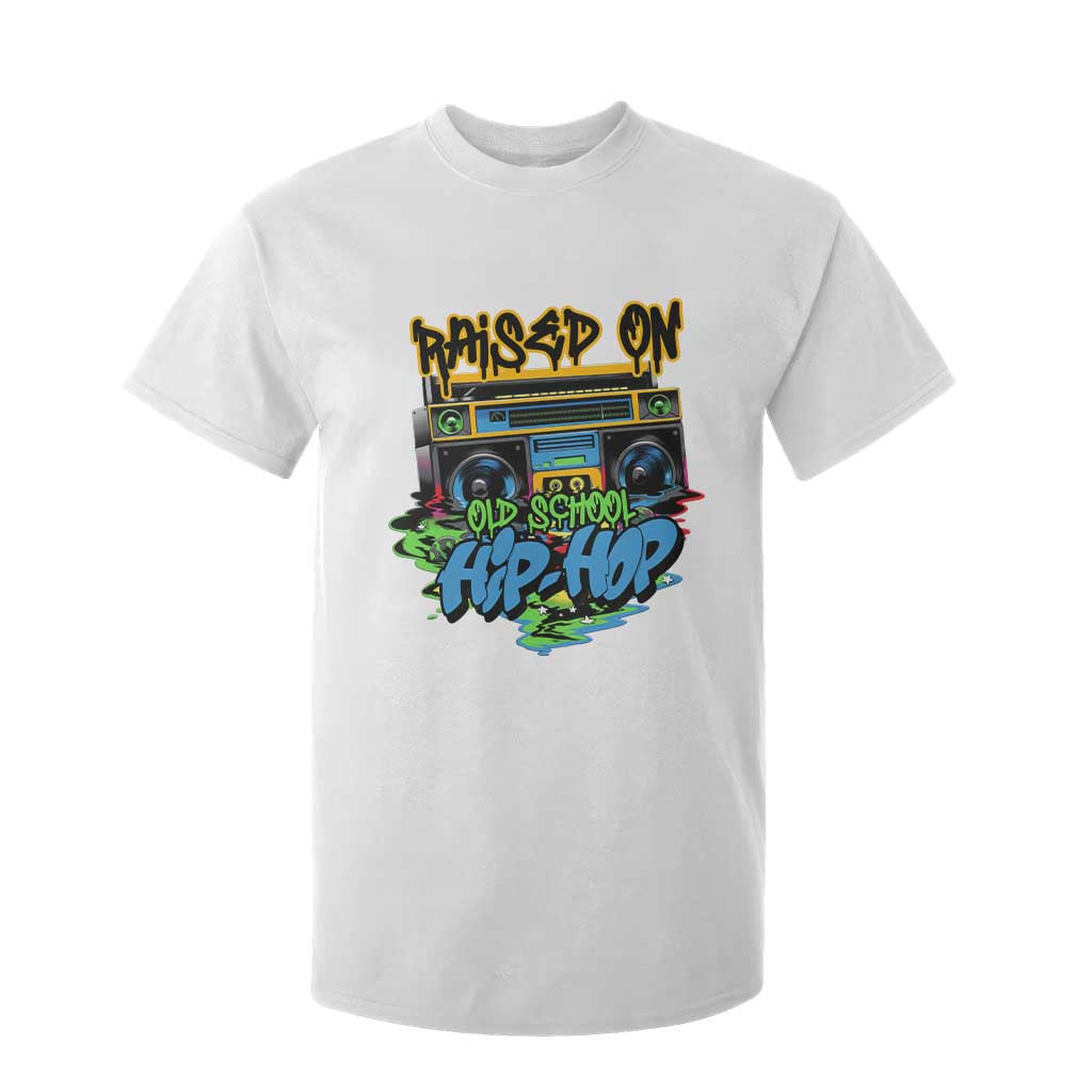 Raised On Old School Hiphop T Shirt For Kid TS09 White Print Your Wear
