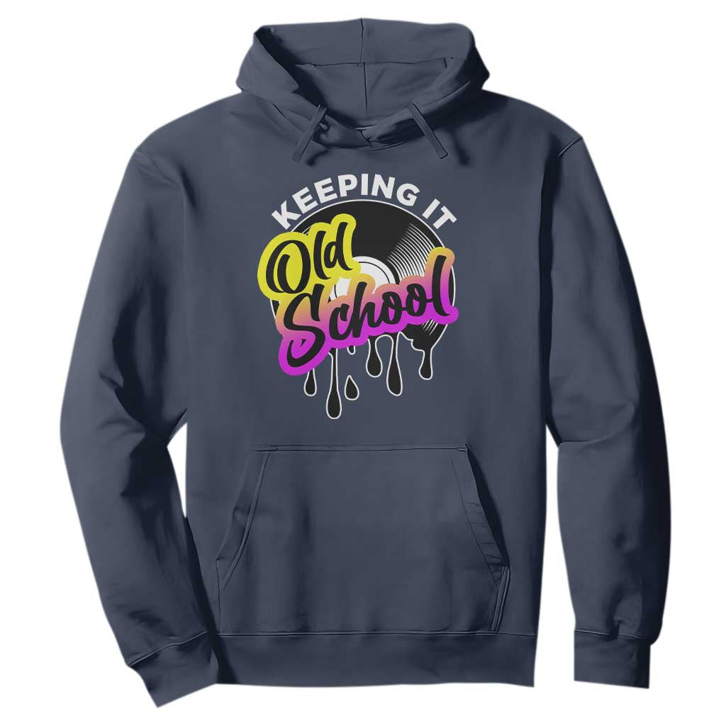 Hip Hop Keeping It Old School Hoodie TS09 Navy Print Your Wear