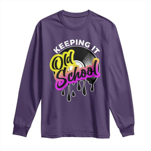 Hip Hop Keeping It Old School Long Sleeve Shirt TS09 Purple Print Your Wear