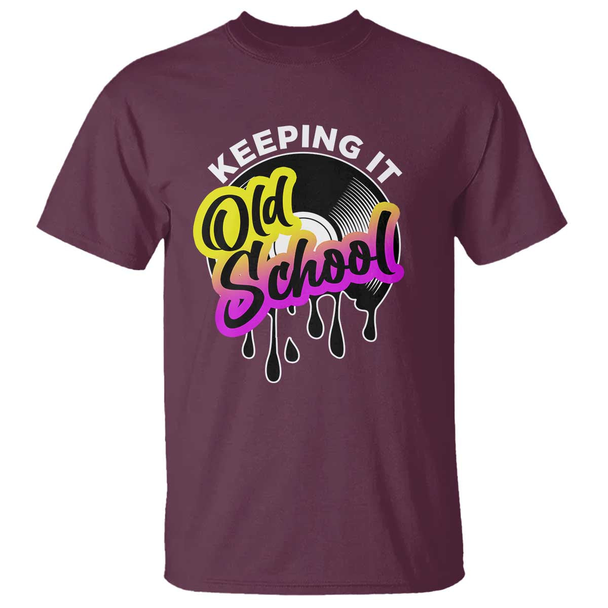 Hip Hop Keeping It Old School T Shirt TS09 Maroon Print Your Wear