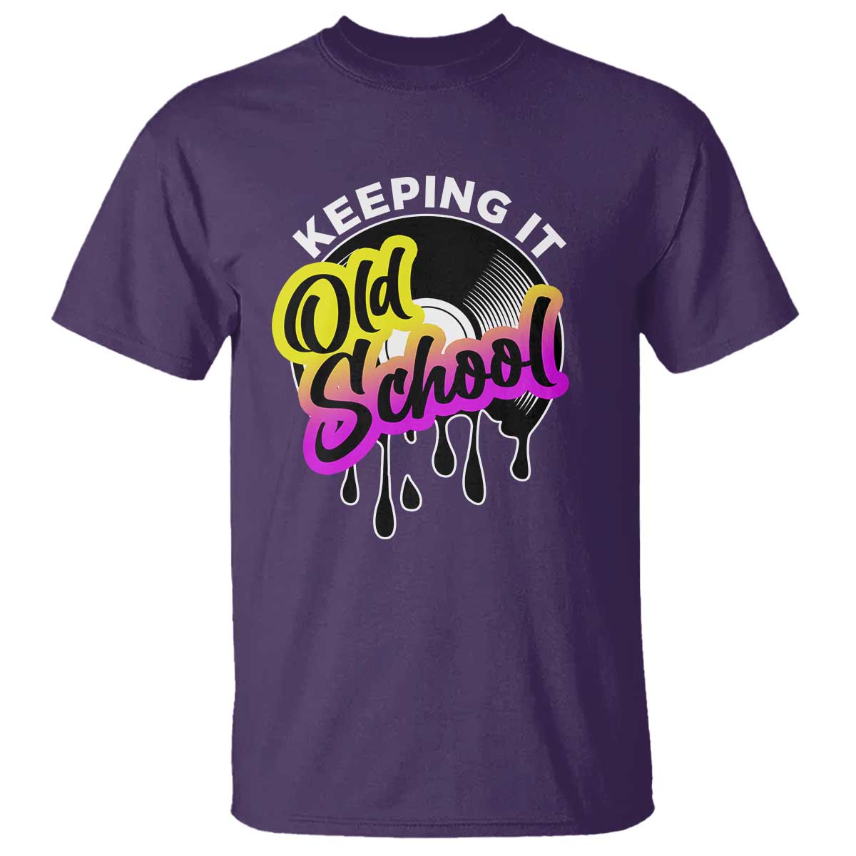 Hip Hop Keeping It Old School T Shirt TS09 Purple Print Your Wear