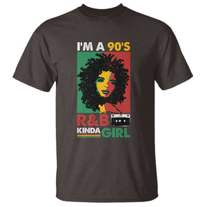 Hip Hop RnB T Shirt I'm A 90's R&B Kinda Girl Retro Cassettle TS09 Dark Chocolate Print Your Wear