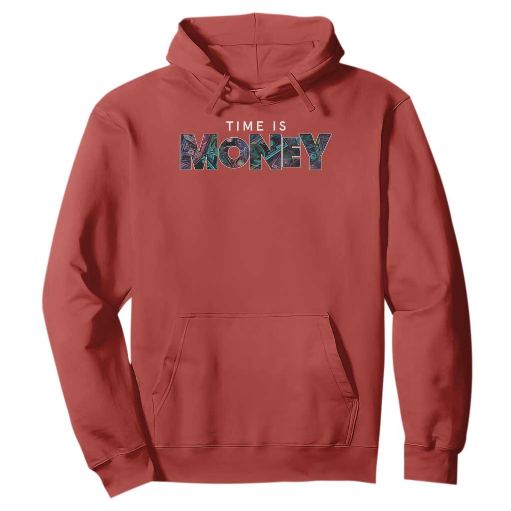 Time Is Money Hoodie TS09 Red Print Your Wear
