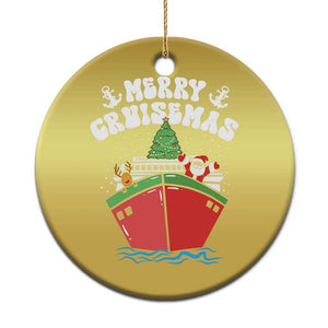 Xmas Cruising Christmas Ornament Family Christmas Holiday Santa Reindeer Cruise Ship TS09 Print Your Wear