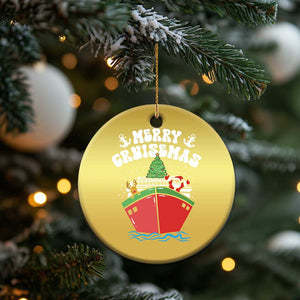 Xmas Cruising Christmas Ornament Family Christmas Holiday Santa Reindeer Cruise Ship TS09 Print Your Wear