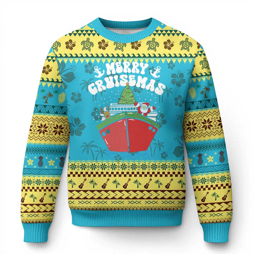 Xmas Cruising Ugly Christmas Sweater Family Christmas Holiday Santa Reindeer Cruise Ship TS09 Hawaii Print Your Wear
