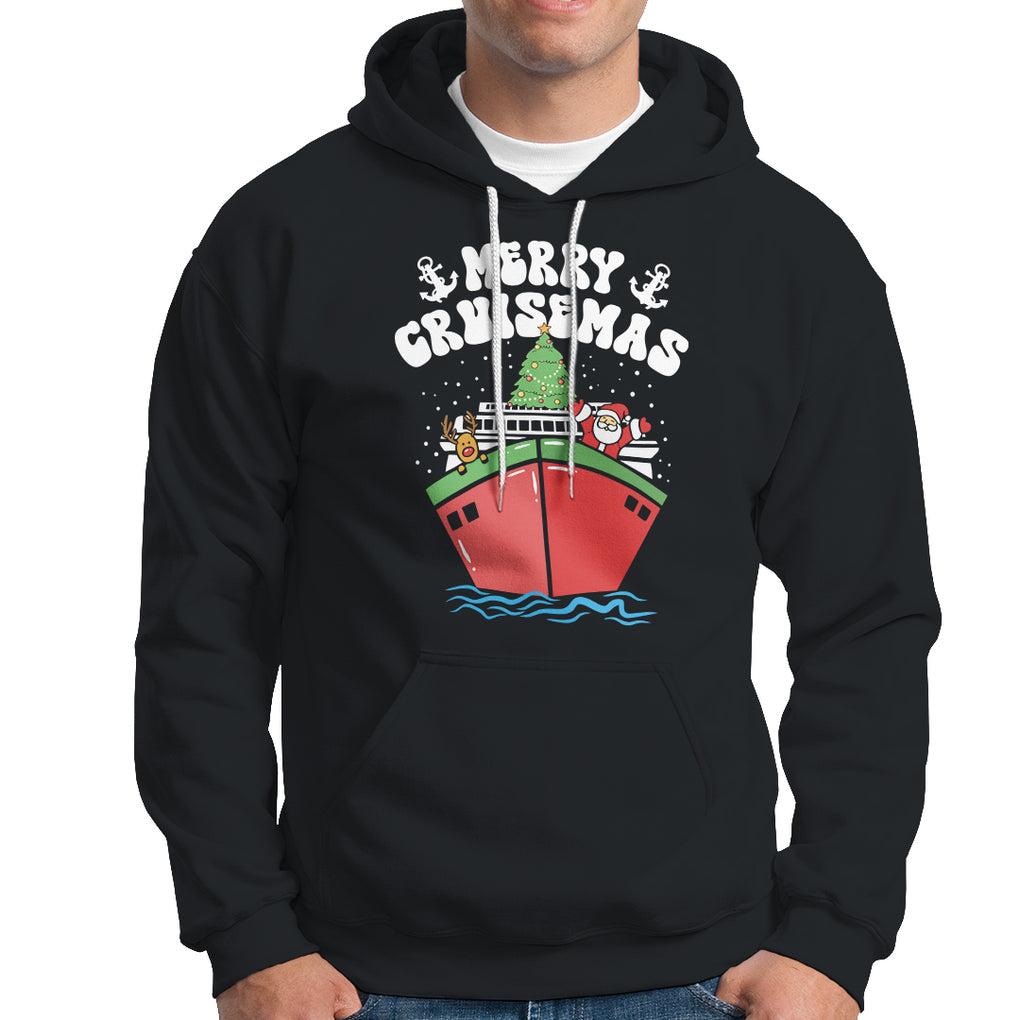 Merry Cruisemas Family Christmas Holiday Santa Reindeer Cruise Ship Hoodie TS09 Charcoal Printyourwear