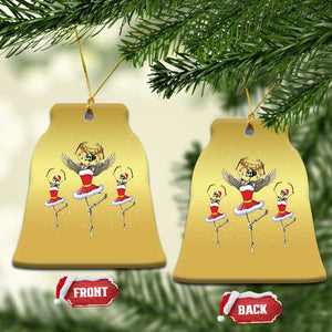 Skeleton Dancing Ballet Xmas Ballerina Christmas Ornament TS09 Bell Flake Gold Print Your Wear