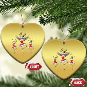 Skeleton Dancing Ballet Xmas Ballerina Christmas Ornament TS09 Heart Gold Print Your Wear