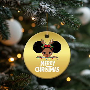 African American Xmas Christmas Ornament Cute Black Girl Kids Merry Christmas TS09 Print Your Wear