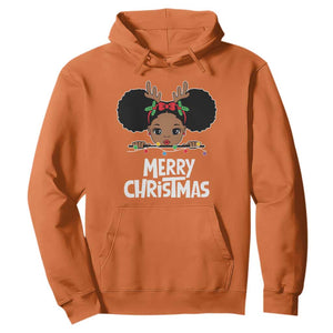 African American Xmas Hoodie Cute Black Girl Kids Merry Christmas TS09 Orange Printyourwear