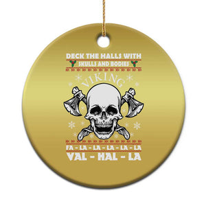 Xmas Viking Valhalla Christmas Ornament Deck The Halls With Skulls And Bodies TS09 Print Your Wear