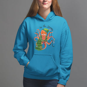 Octopus Tis The Season Christmas Tree Hoodie TS09 Sapphire Printyourwear