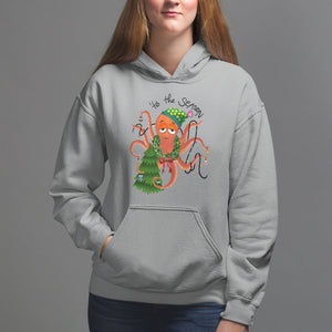 Octopus Tis The Season Christmas Tree Hoodie TS09 Sport Gray Printyourwear