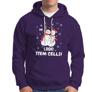 Look Stem Cell Snowman Funny Christmas Science Hoodie TS09 Purple Printyourwear