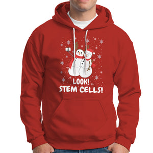 Look Stem Cell Snowman Funny Christmas Science Hoodie TS09 Red Printyourwear