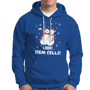 Look Stem Cell Snowman Funny Christmas Science Hoodie TS09 Royal Blue Printyourwear