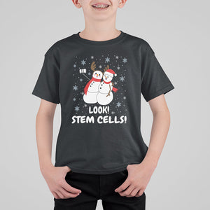 Look Stem Cell Snowman Funny Christmas Science T Shirt For Kid TS09 Black Printyourwear