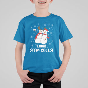 Look Stem Cell Snowman Funny Christmas Science T Shirt For Kid TS09 Sapphire Printyourwear