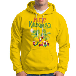 Mele Kalikimaka Santa Climb Palm Tree Hawaiian Christmas Hoodie TS09 Daisy Printyourwear