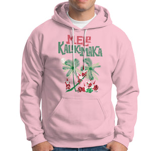 Mele Kalikimaka Santa Climb Palm Tree Hawaiian Christmas Hoodie TS09 Light Pink Printyourwear